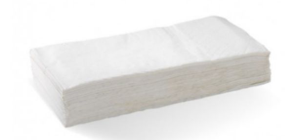 Picture of BOX OF 1000 MPH 2PLY 8FOLD DINNER NAPKIN SERVIETTES WHITE